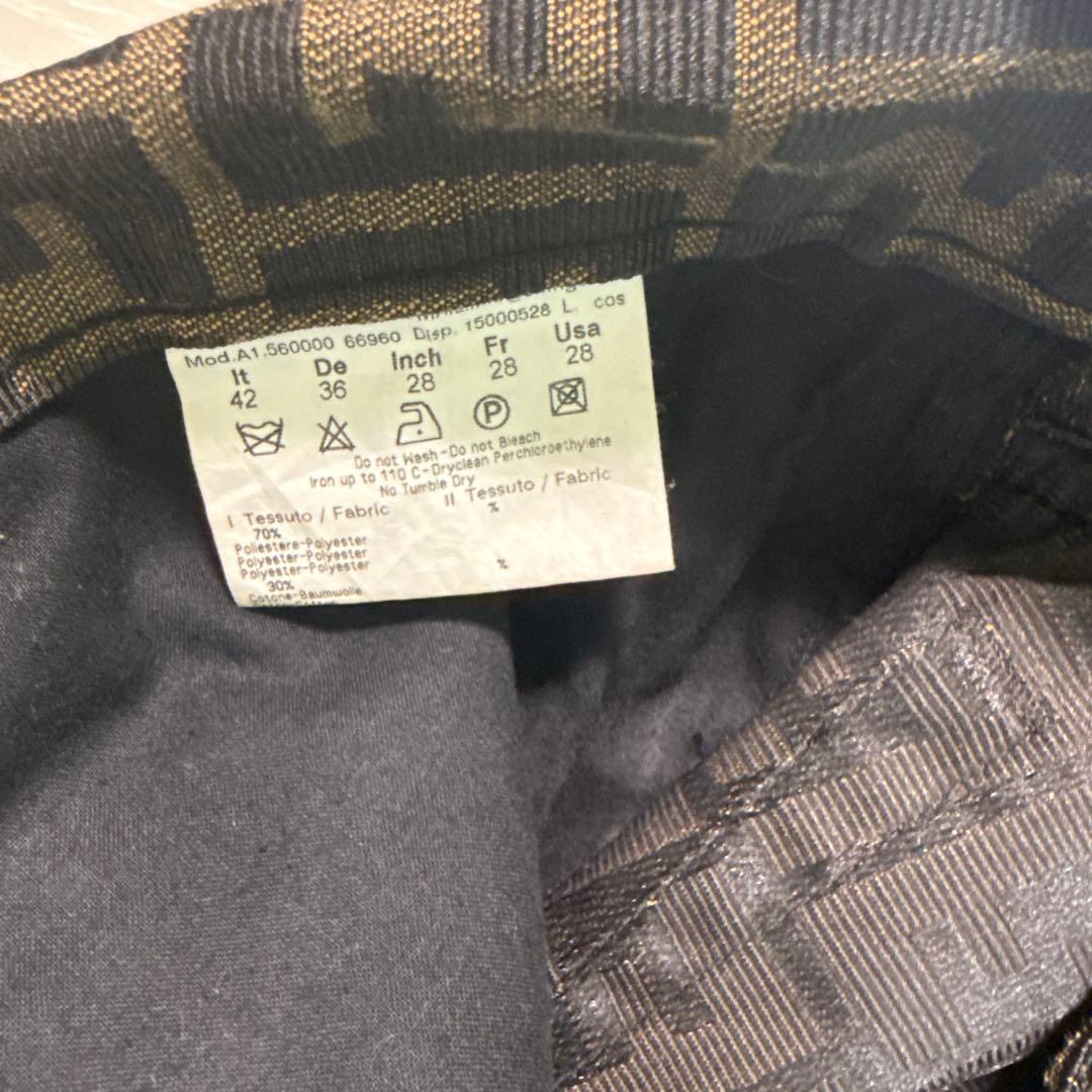Fendi ズッカ　ロゴプリント パンツ　ズボン　【訳あり】
