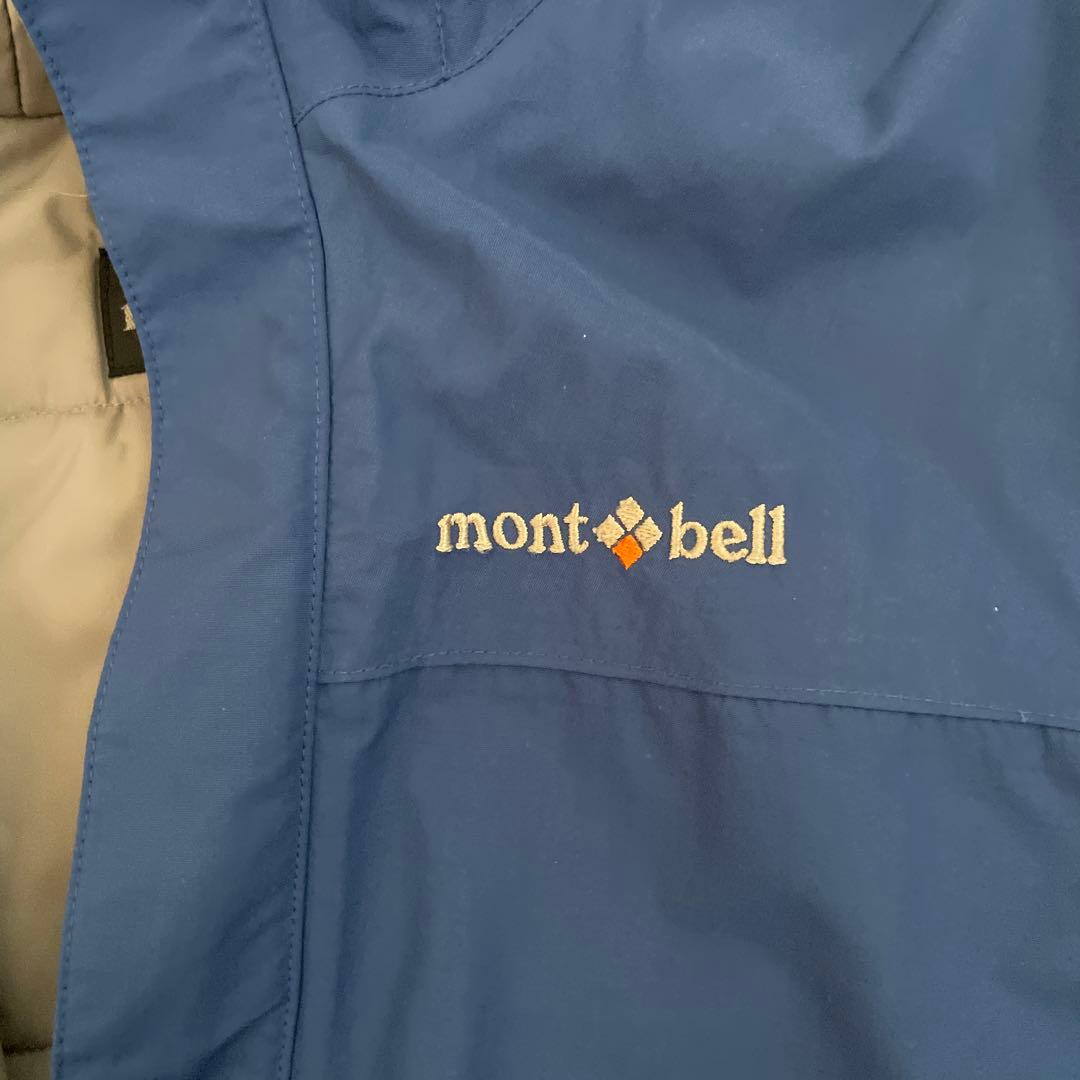 モンベル 子ども用スキーウェア 150cmブルー グレー キッズ　セットアップ