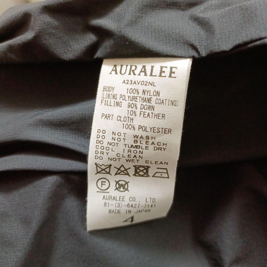 24AW オーラリー SUPER LIGHT ダウンベスト　黒　4　新品