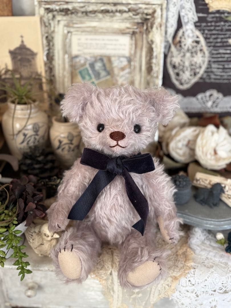 ハンドメイド アンティーク風 モヘアテディベア｜ドイツ製モヘアteddybear
