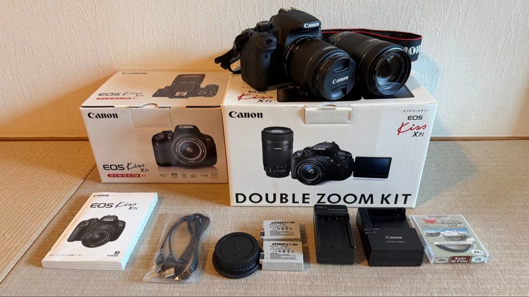 Canon EOS Kiss X7i ダブルズームキット 外部ステレオマイク付き