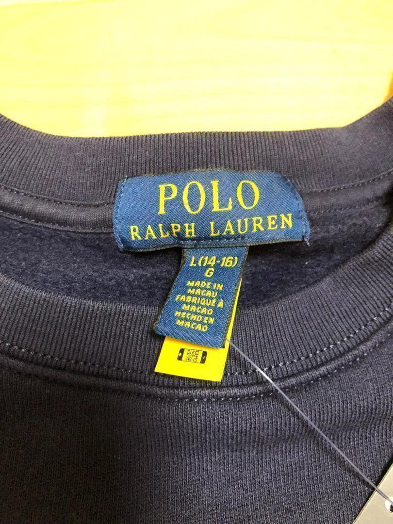 残り1枚2025新作新品ラルフローレン ポロベアトレーナーボーイズL160