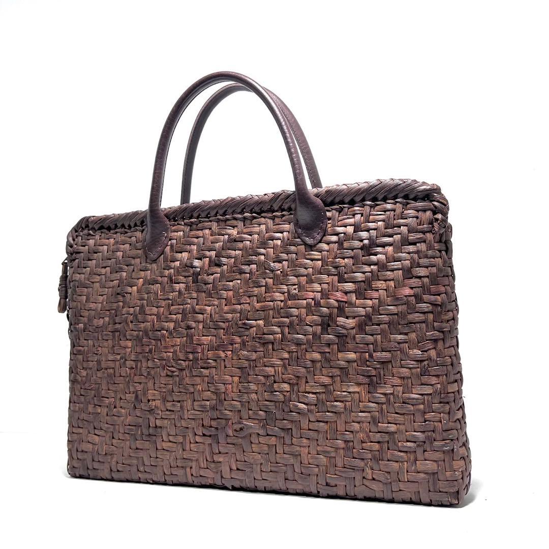 【美品】山葡萄 山ぶどう 網代編み/1番皮/内布有り/かごバッグ ハンドバッグ