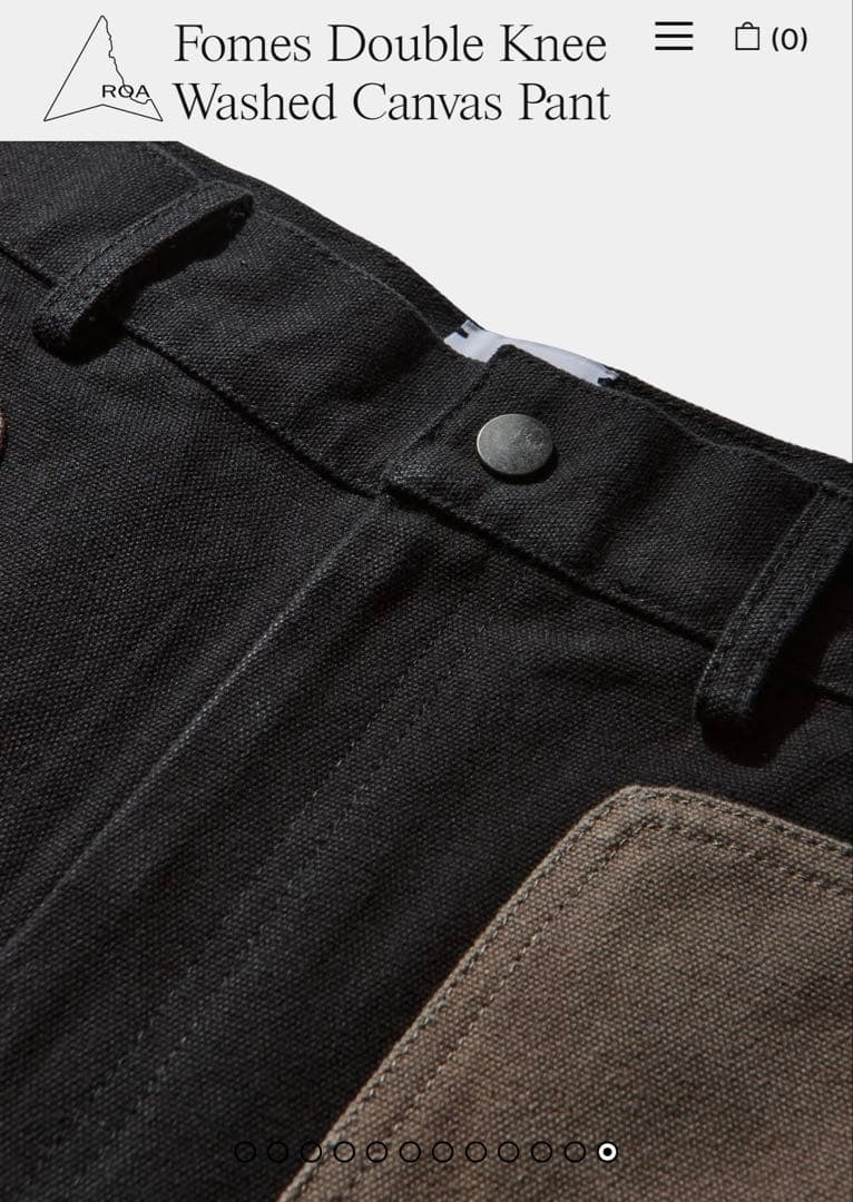 パンツ ROA Fomes Double Knee Washed Canvas Pant
