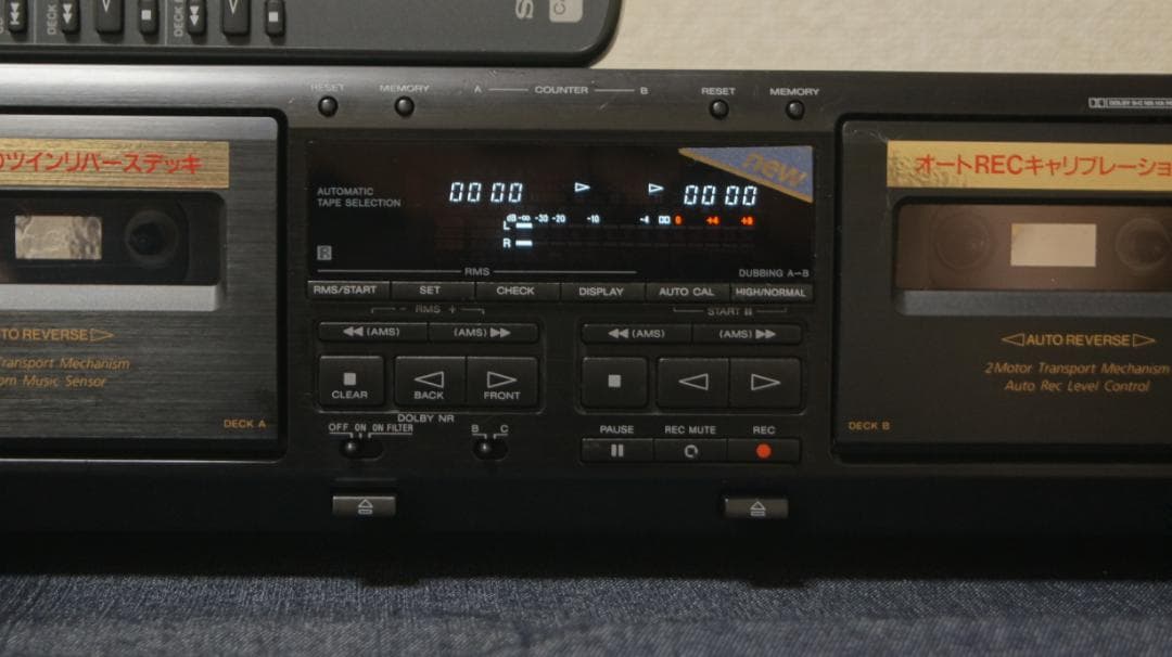 ソニー　カセットデッキ　TC-WE505 リモコン付　整備動作品