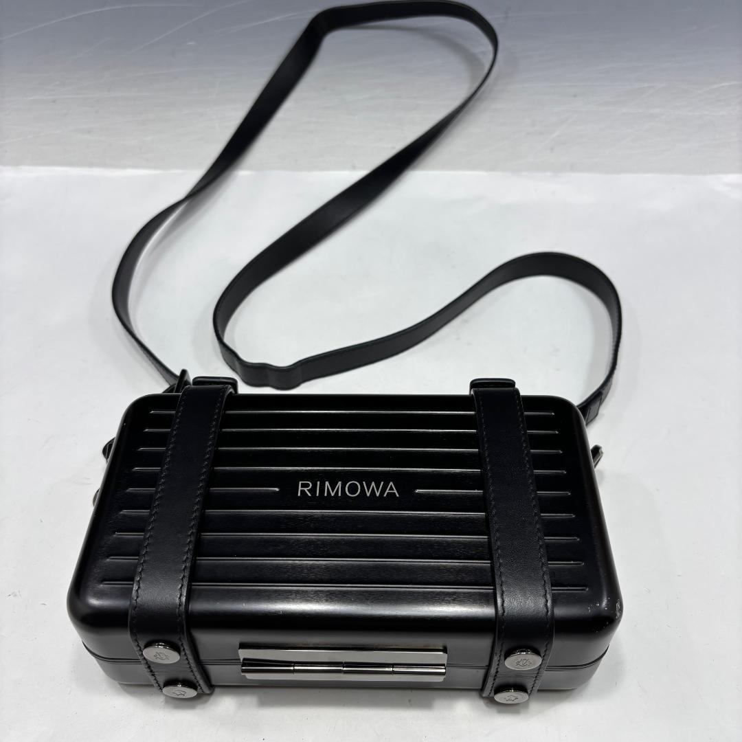 状態良【リモワ本物】ショルダーバッグ/ポリカボネート/ブラック/仕切りあり