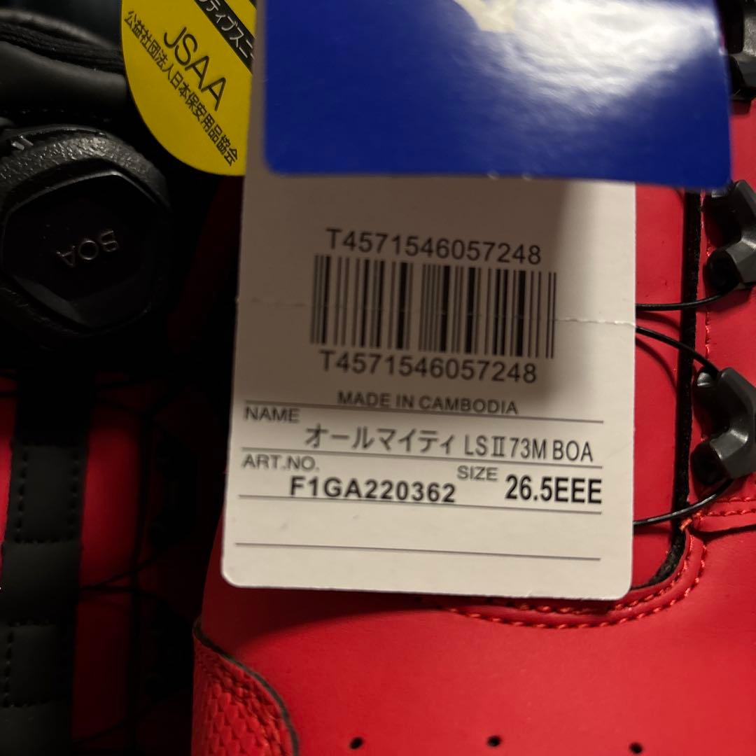 ピ*ー様 Mizuno ALMIGHTY LS II 73M 安全靴 レッド　2