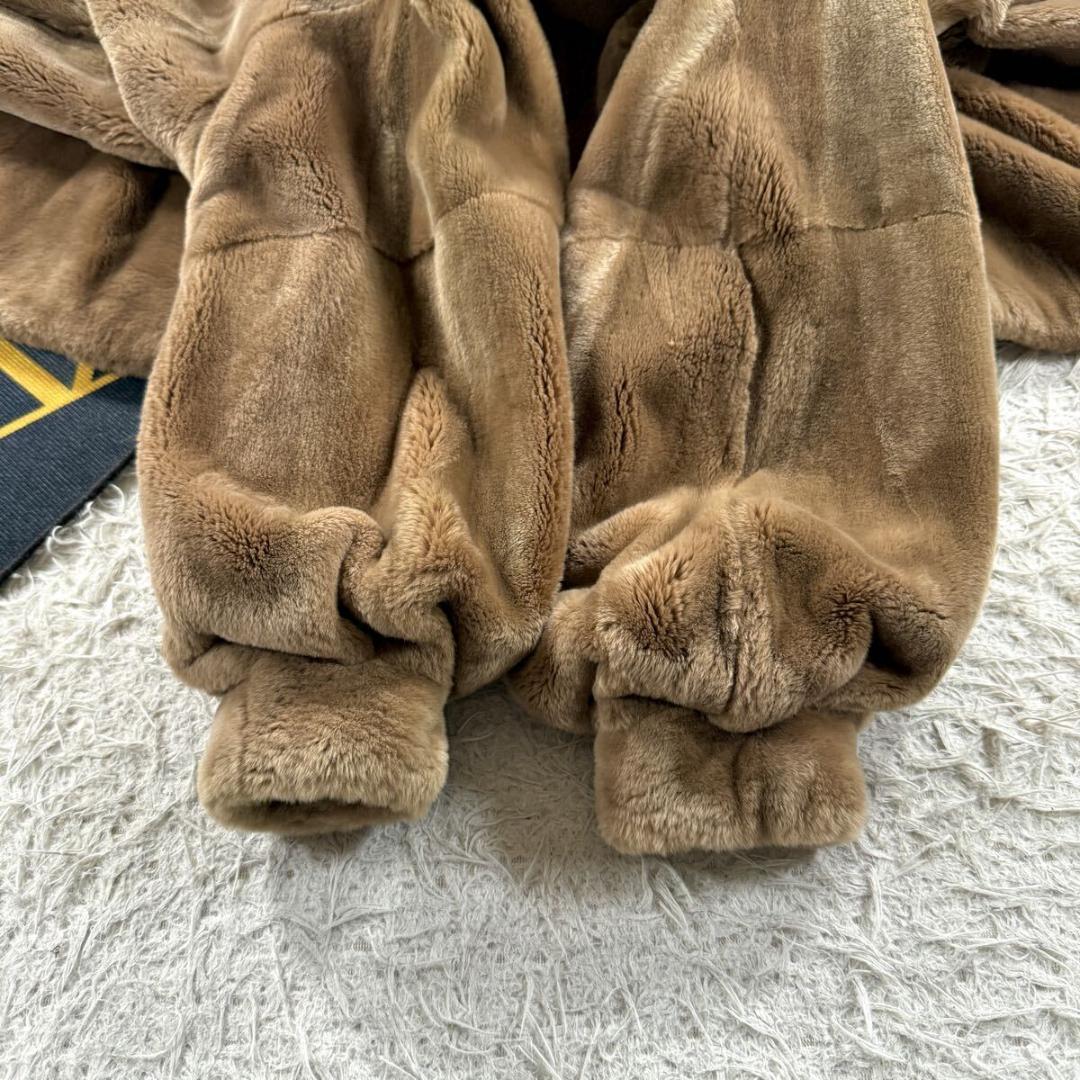 裾周り266㎝ FOXEY ヌートリア コート Aライン XL相当 なめし柔らか