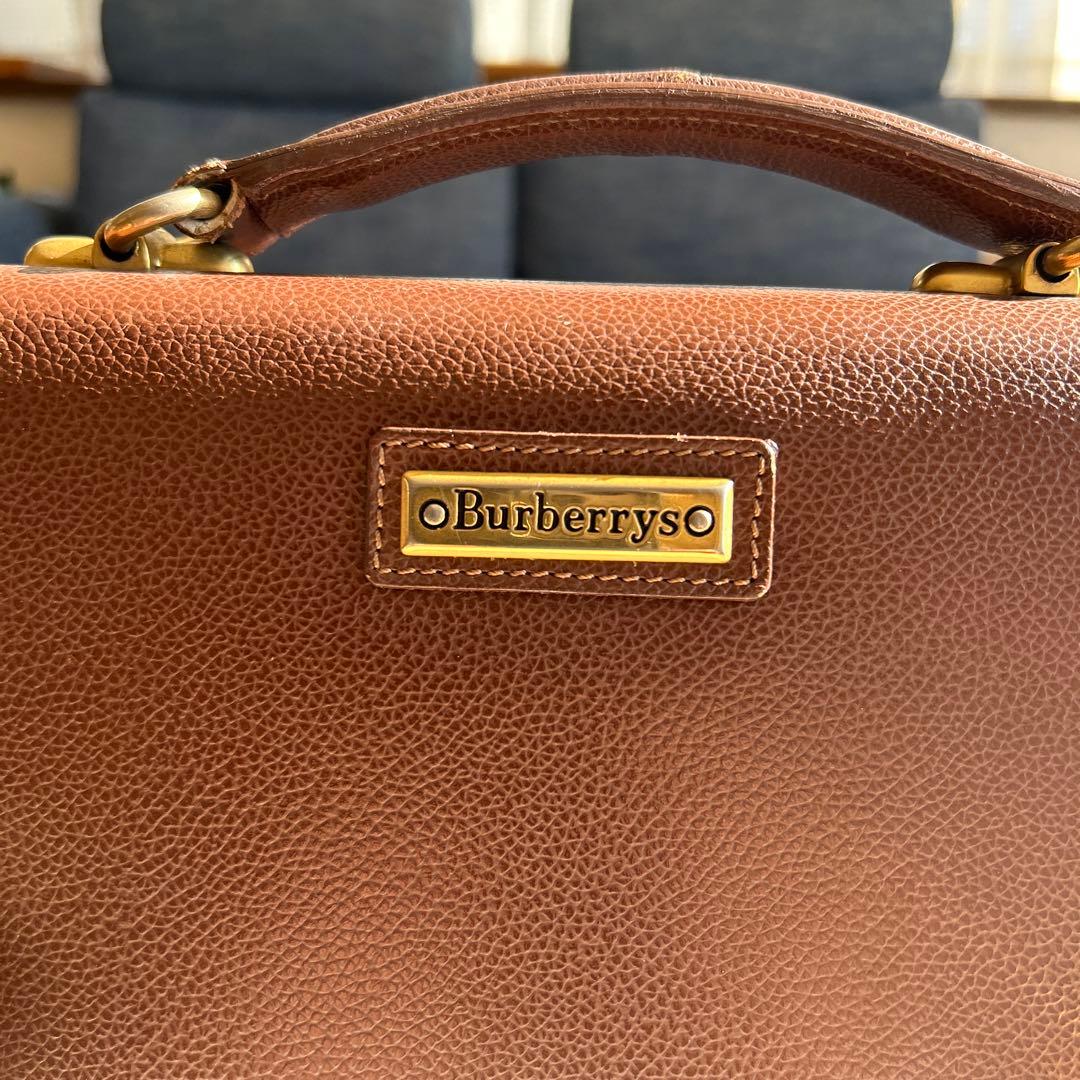 高級　Burberry ビジネスバック　男女共　茶系色