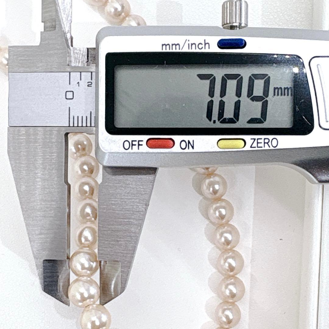 にしやん アコヤ 本真珠 パール 2連 1点物 ベージュ ネックレス