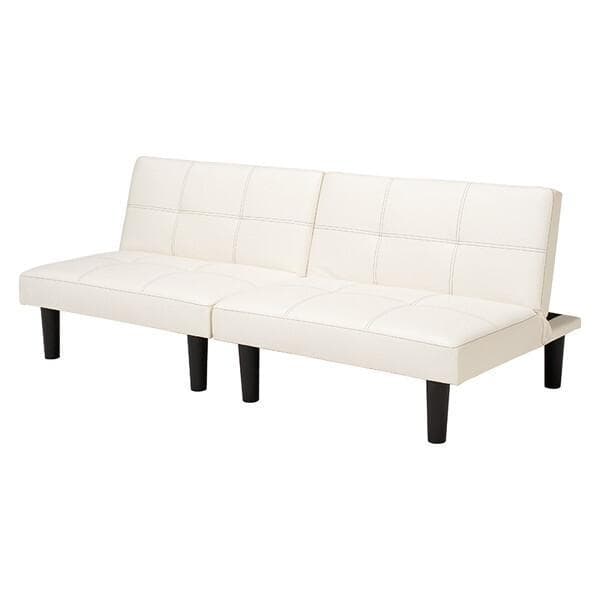 アウトレット・新品★4WAYベッドになるリクライニングソファ×ベット【ホワイト】