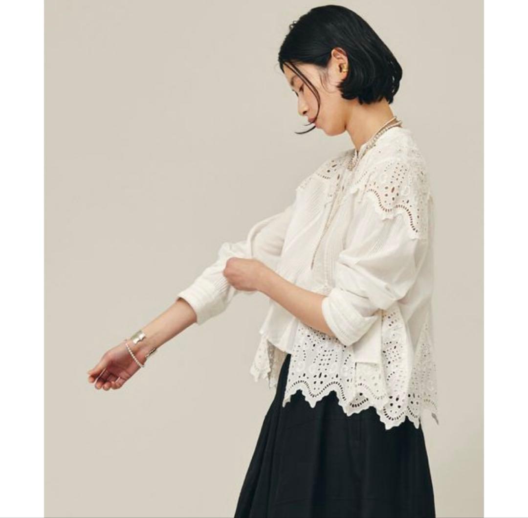 カレンソロジー シャツ ブラウス コットンカットワークブラウス