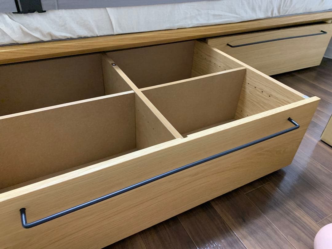 無印良品／シングルベッド下収納(蓋付き)