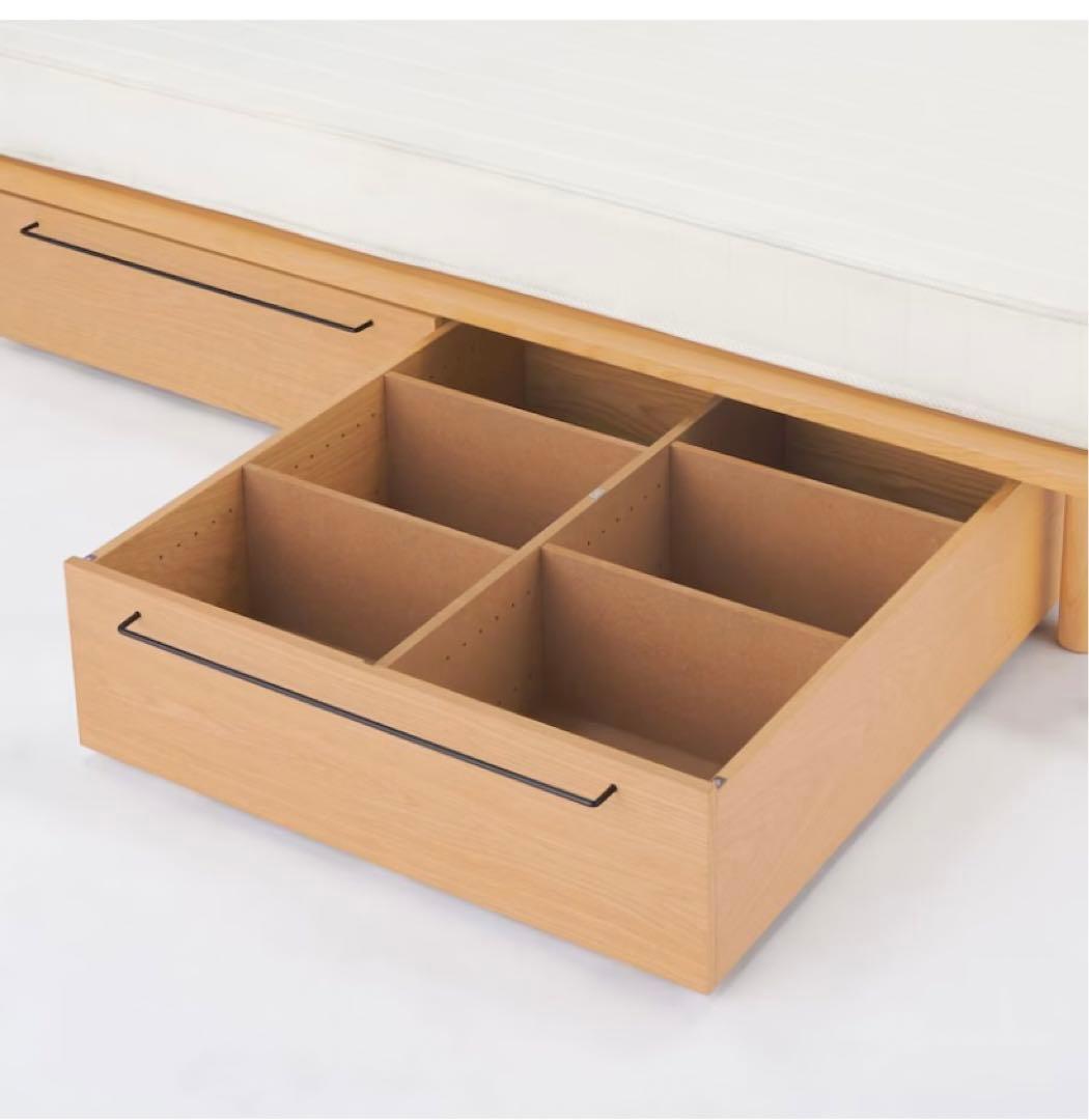 無印良品／シングルベッド下収納(蓋付き)