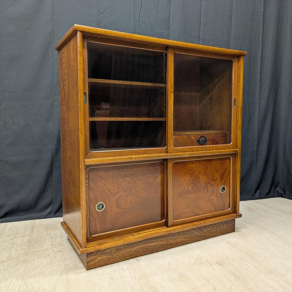 昭和レトロ　茶棚　茶箪笥　サイドボード　キャビネット　飾り棚　水屋　食器棚