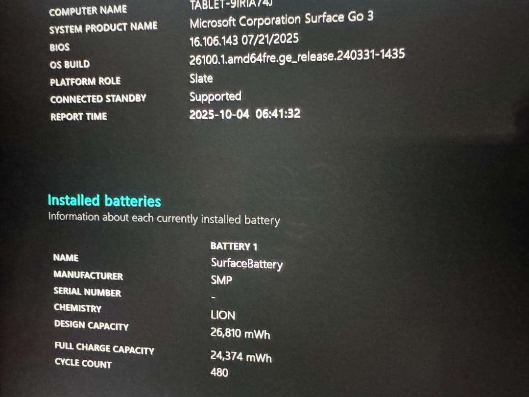 即発送 Surface Go 3 Pentium-6500Y/8GB/128GB