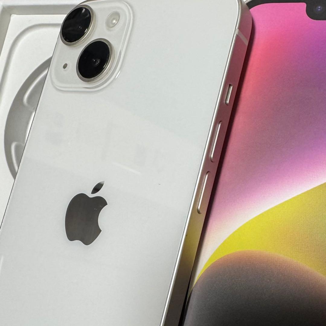美品 iPhone14 スターライト 128GB バッテリー82% 箱あり