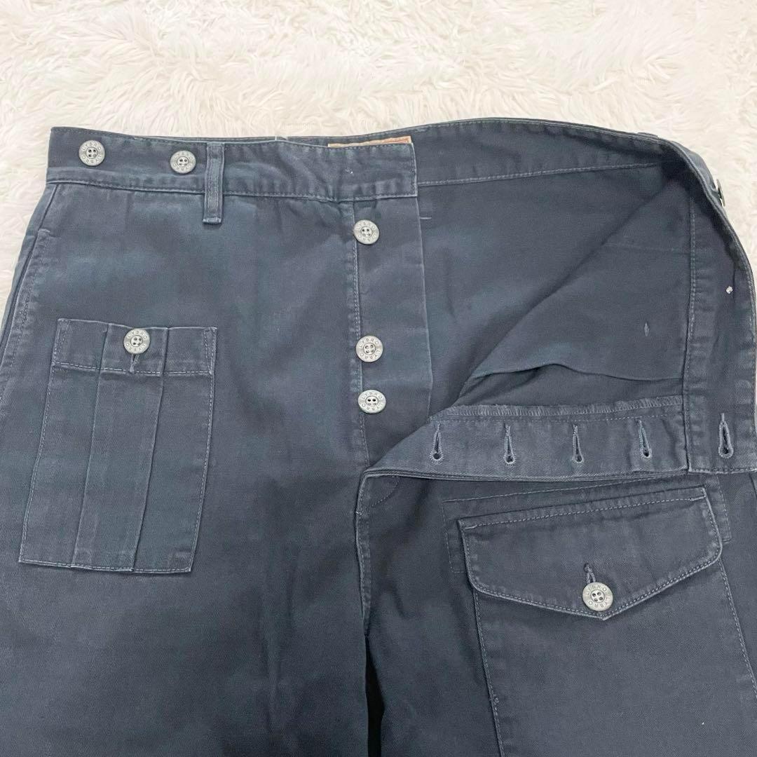 ナイジェルケーボン　ブリティッシュアーミーパンツ・ユーズド加工・32・ネイビー