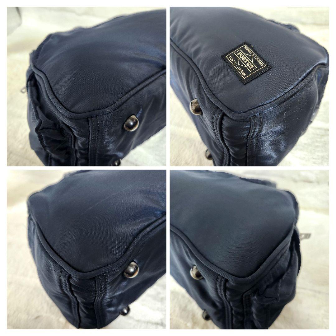 【極美品✨】PORTER タンカー ミニボストンバッグ 希少ドラム型 ネイビー