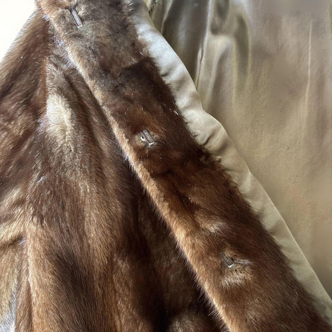 高級 ミンク リアルファーコート 13号 本毛皮