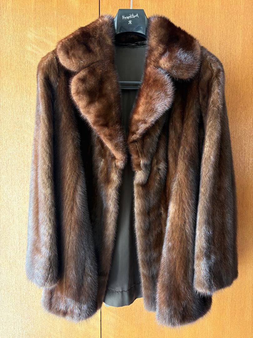 高級 ミンク リアルファーコート 13号 本毛皮