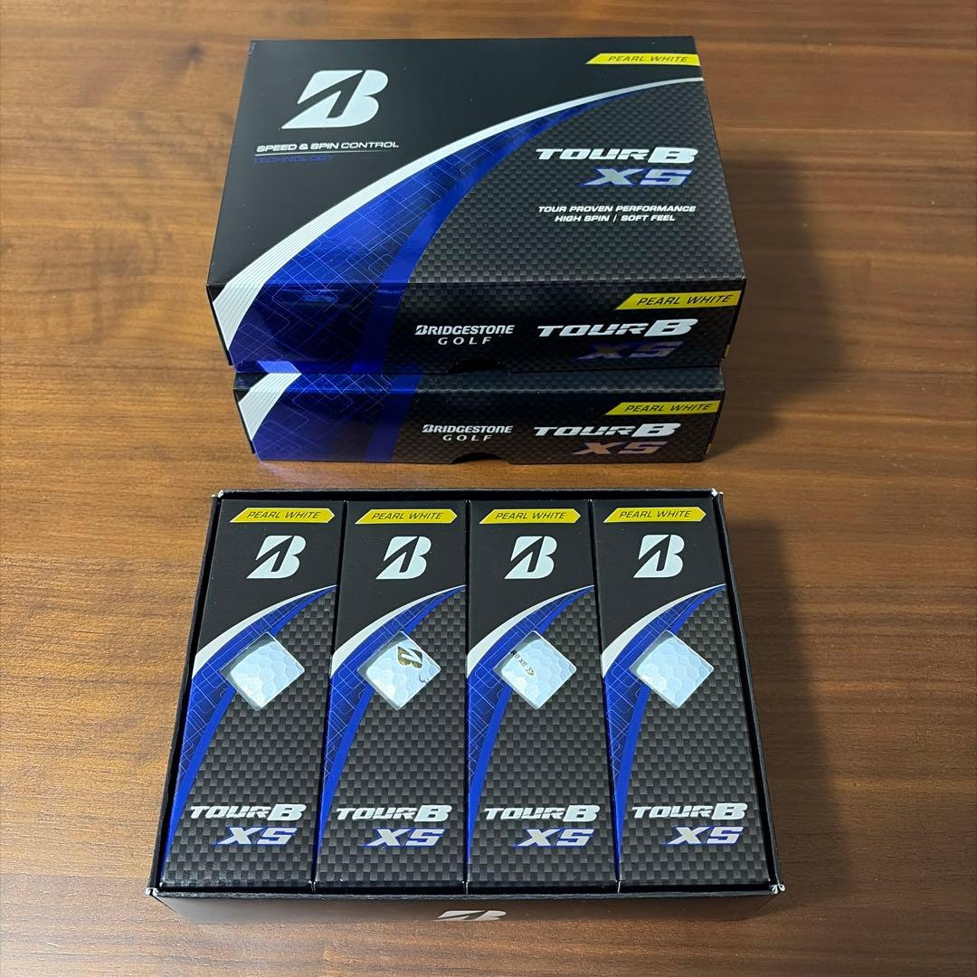 <新品>ブリヂストンTOUR B XSゴルフボール 3ダースセットパールホワイト