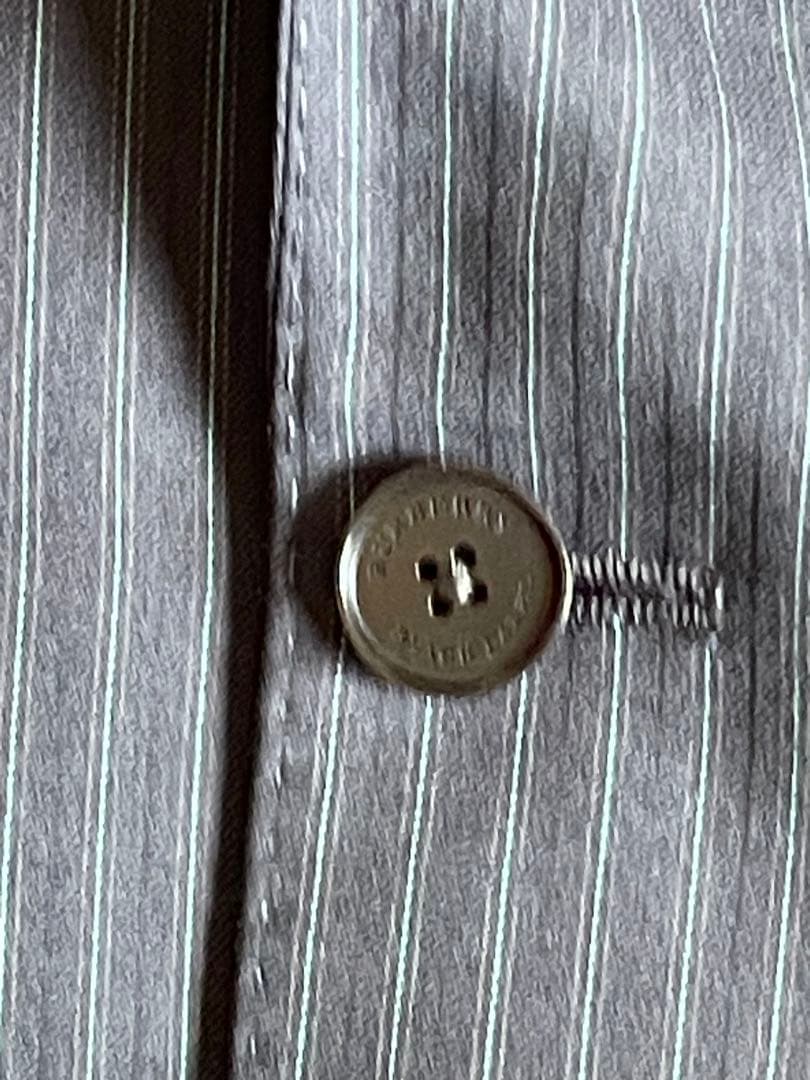 【美品】バーバリーブラックレーベル 3ピーススーツ 紺 38R 本切羽