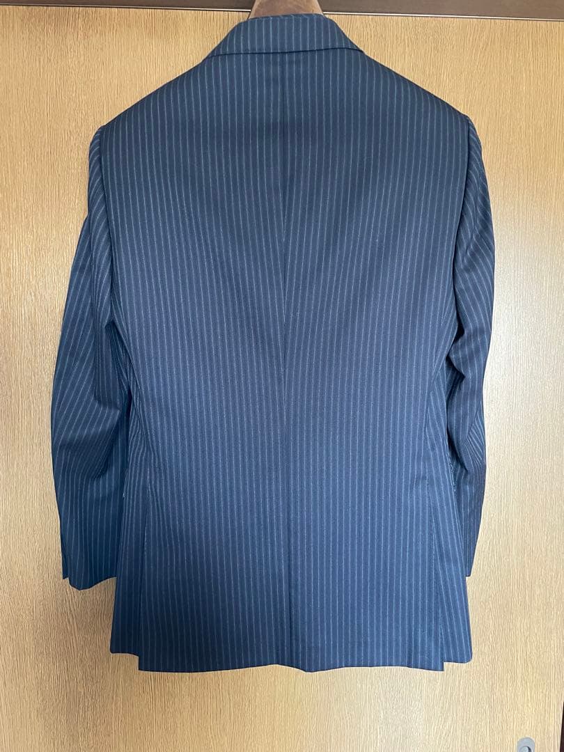 【美品】バーバリーブラックレーベル 3ピーススーツ 紺 38R 本切羽