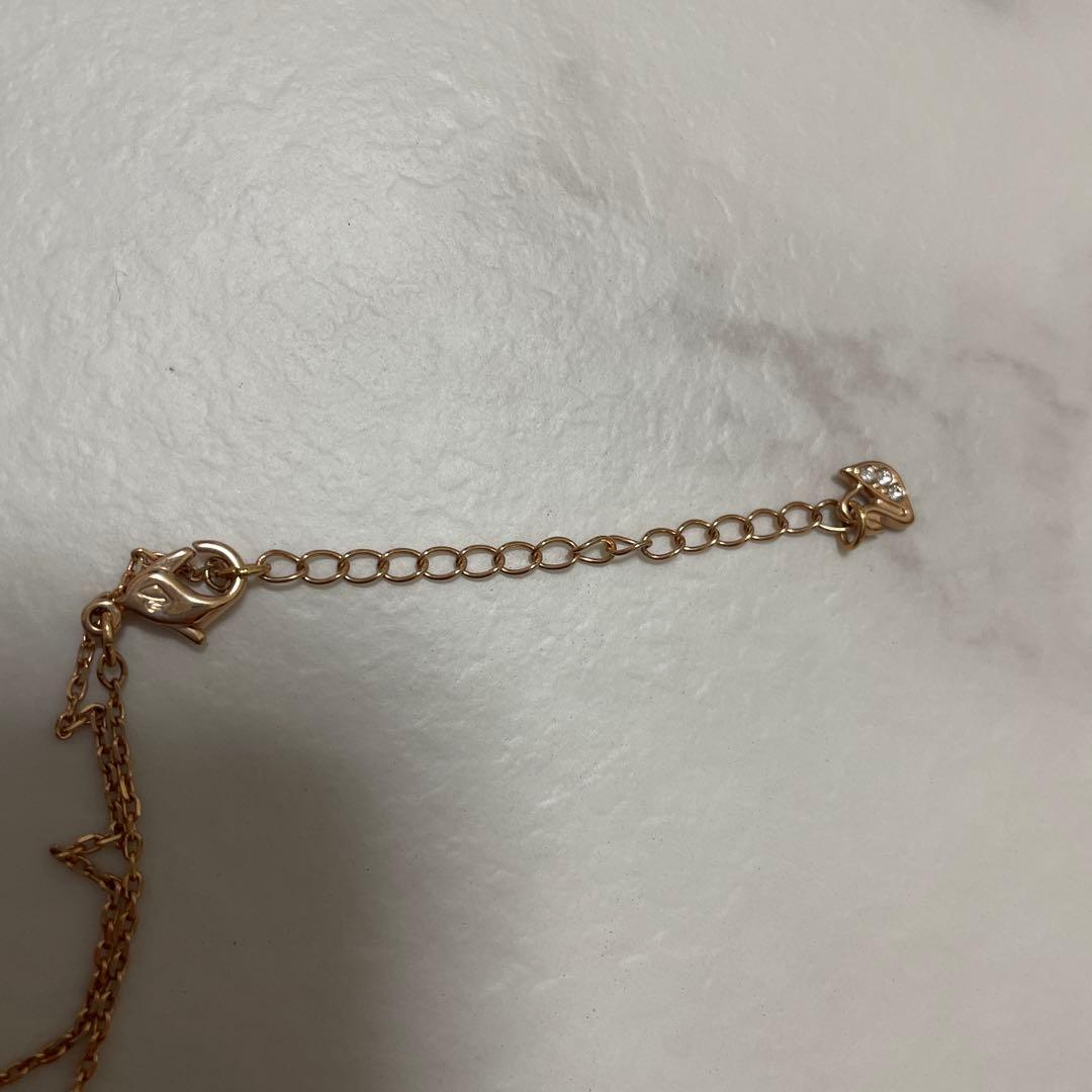 Swarovski シルバー ローズゴールド ネックレス