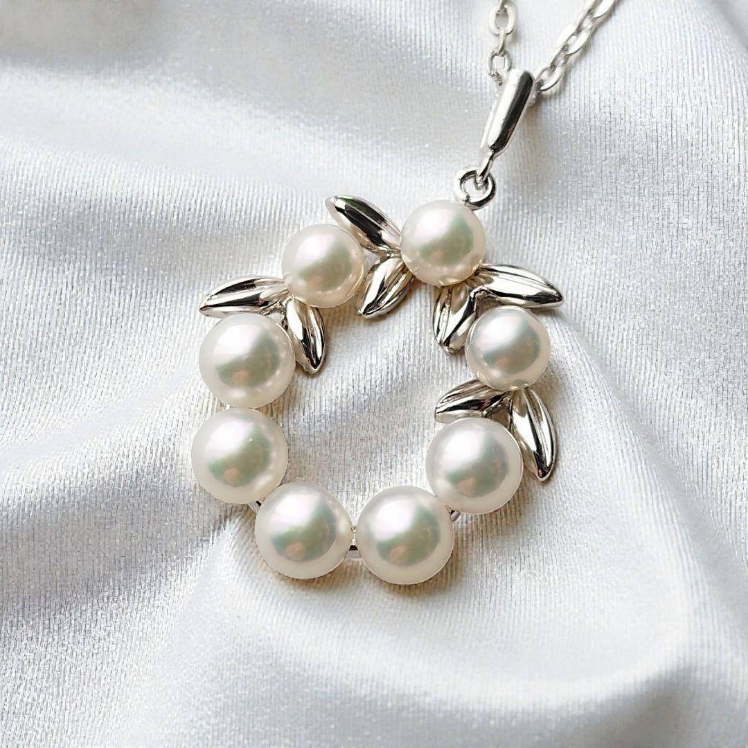 MIKIMOTO　ミキモト　パールネックレス　4.5mm　リース　箱付き