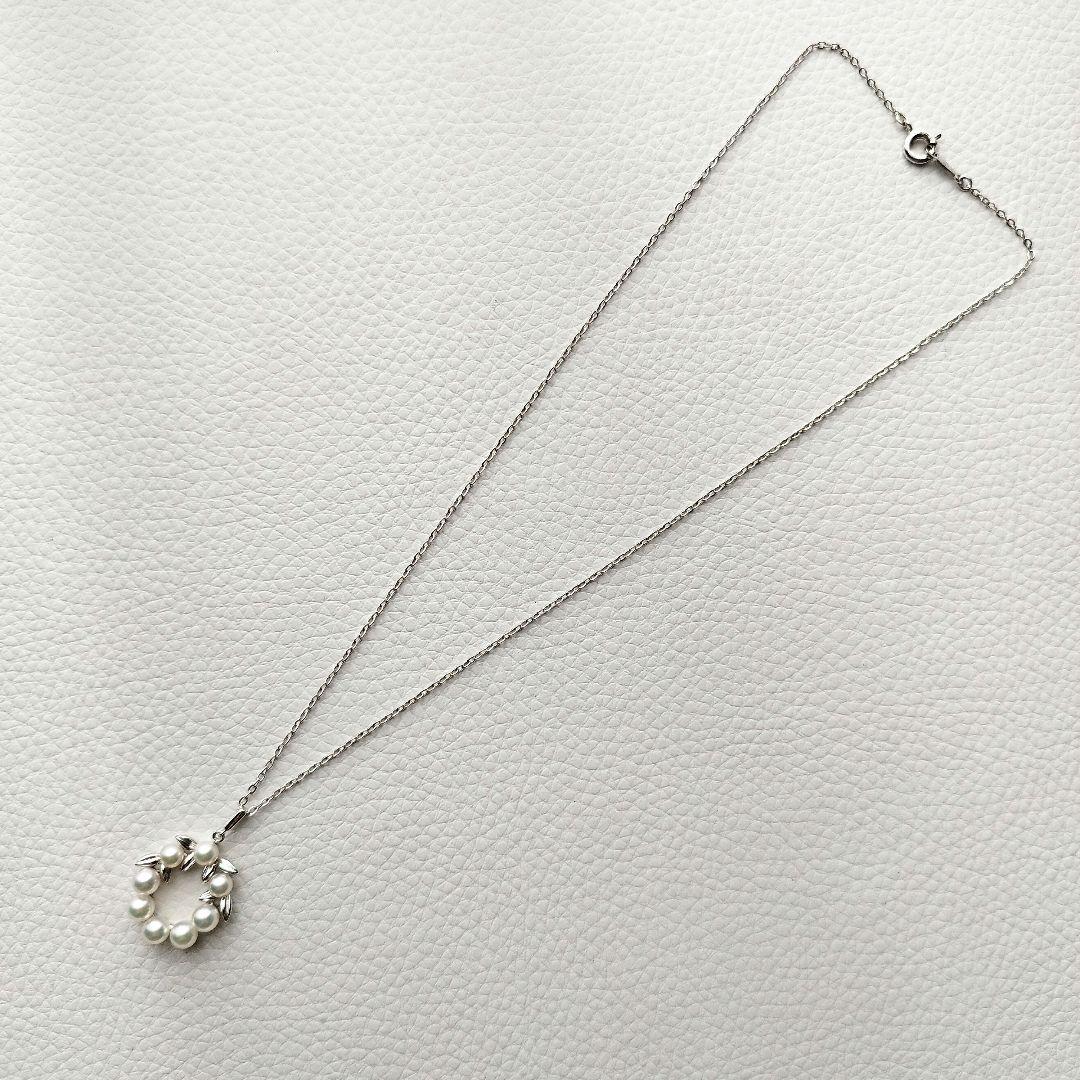 MIKIMOTO　ミキモト　パールネックレス　4.5mm　リース　箱付き