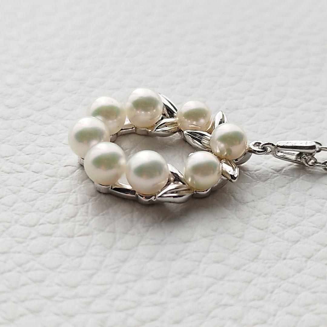 MIKIMOTO　ミキモト　パールネックレス　4.5mm　リース　箱付き