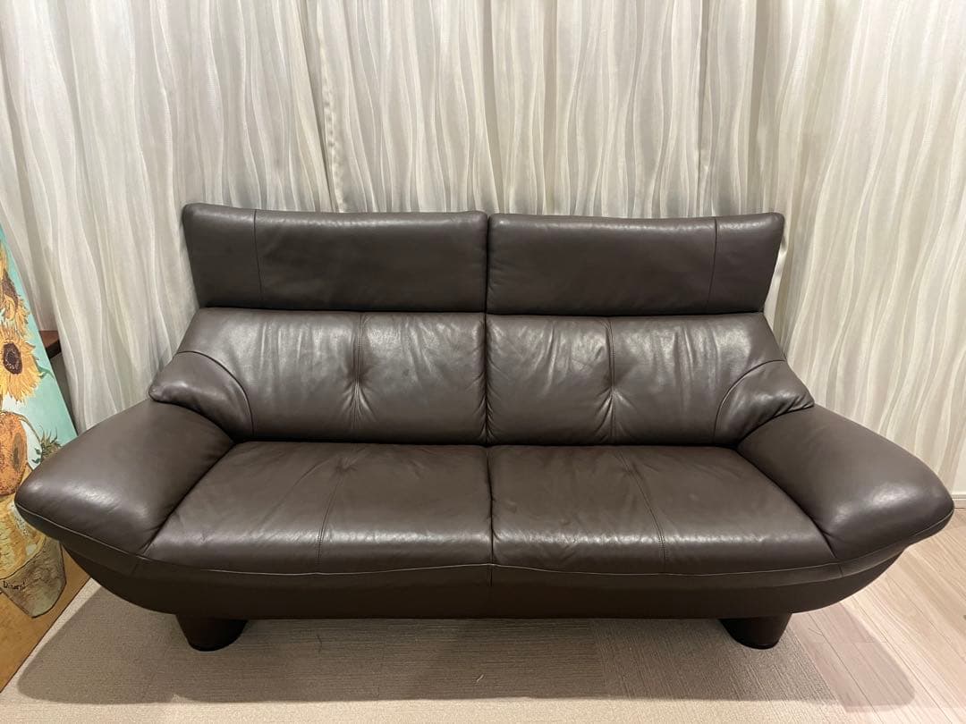 Karimoku カリモク チターノ クラウド 本革 2.5人掛けソファ