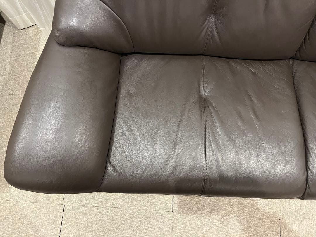 Karimoku カリモク チターノ クラウド 本革 2.5人掛けソファ