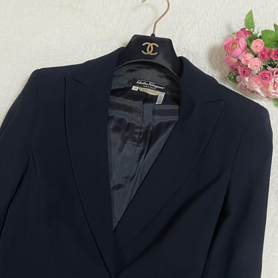 【大きいサイズ】 フェラガモ ガンチーニ テーラード ジャケット ネイビー XL