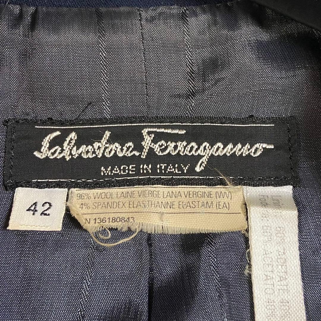 【大きいサイズ】 フェラガモ ガンチーニ テーラード ジャケット ネイビー XL