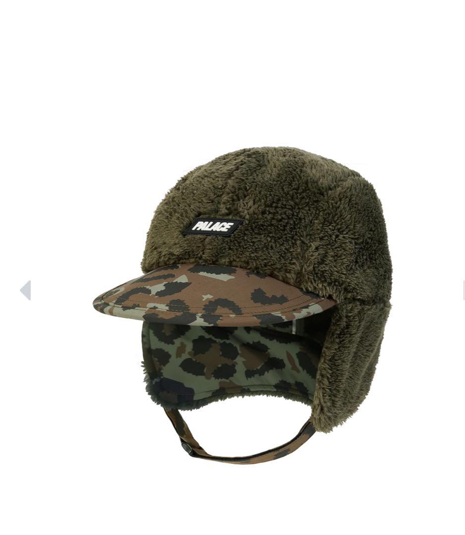 PALACE レオパード柄 耳あて付きキャップ