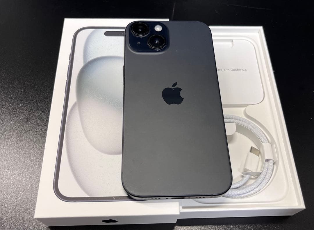 【美品】iPhone15 128GB SIM無 87% 箱付 初期化5000円引