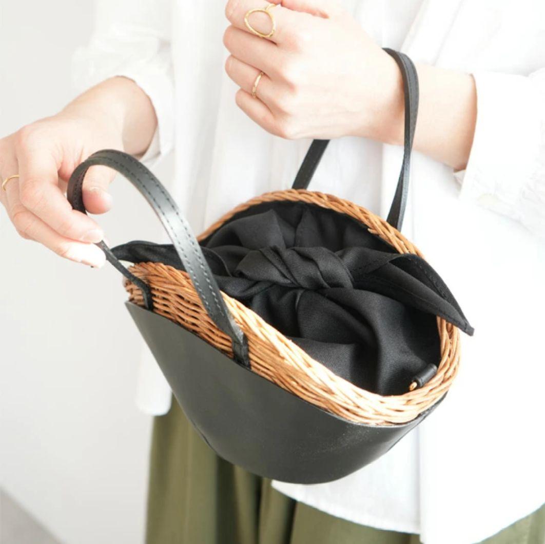 パーゴ　美品★BAGMATI バグマティ レザーコンビ かごバッグ　現行品