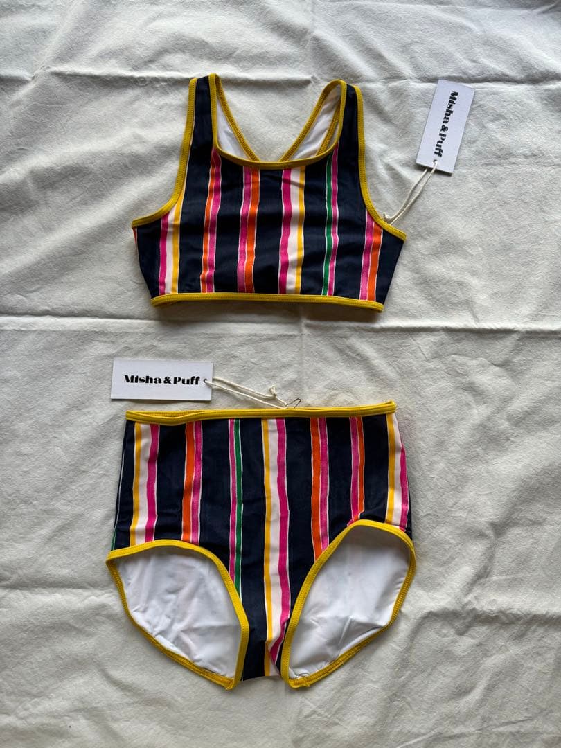 misha&puff ストライプ セパレート水着 8y