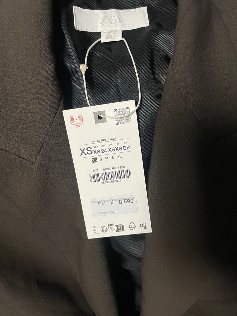 ZARA ブレザー ブラウン xs