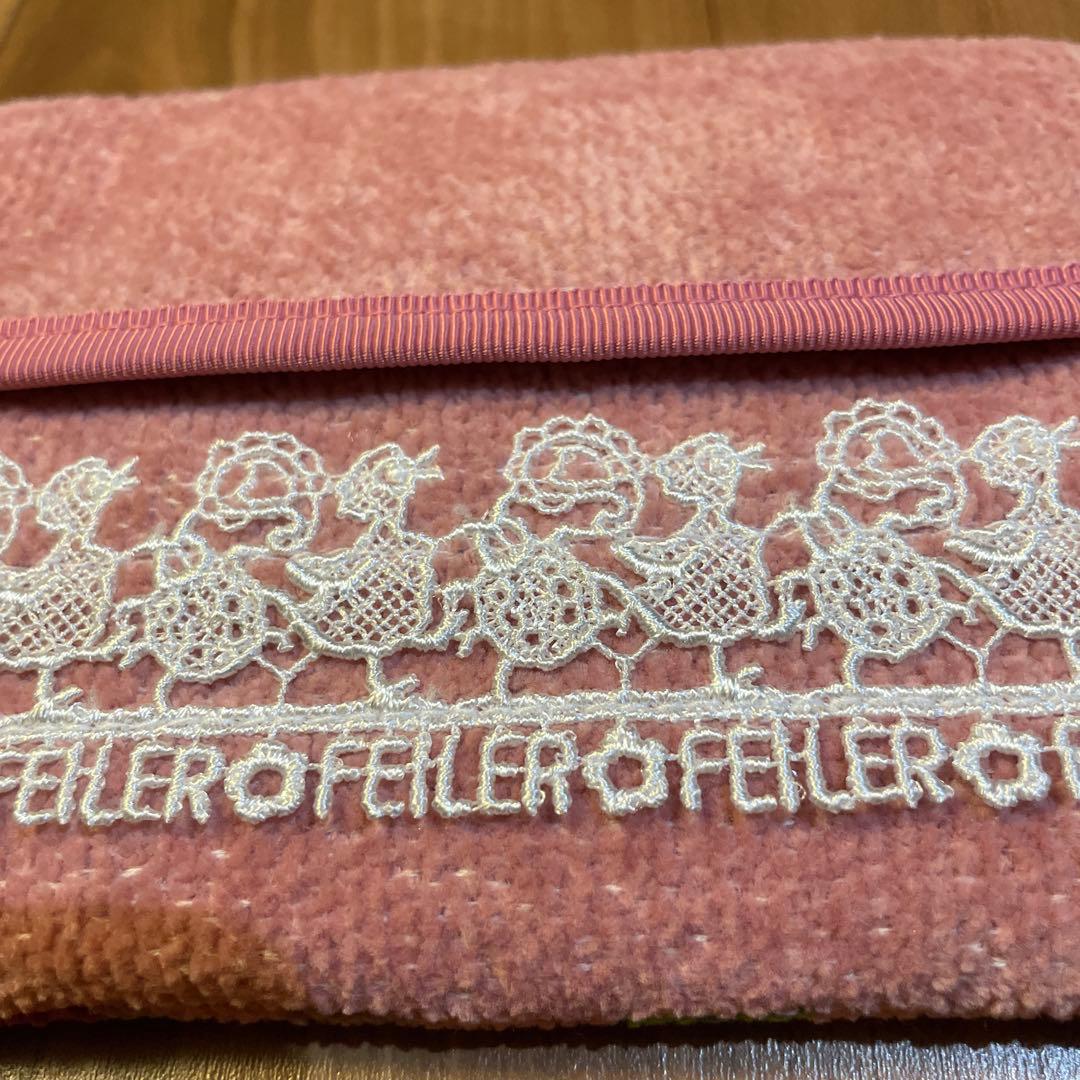 フェイラー×近沢レース　ハンカチ・ティッシュポーチセット　ハイジ　ピンク