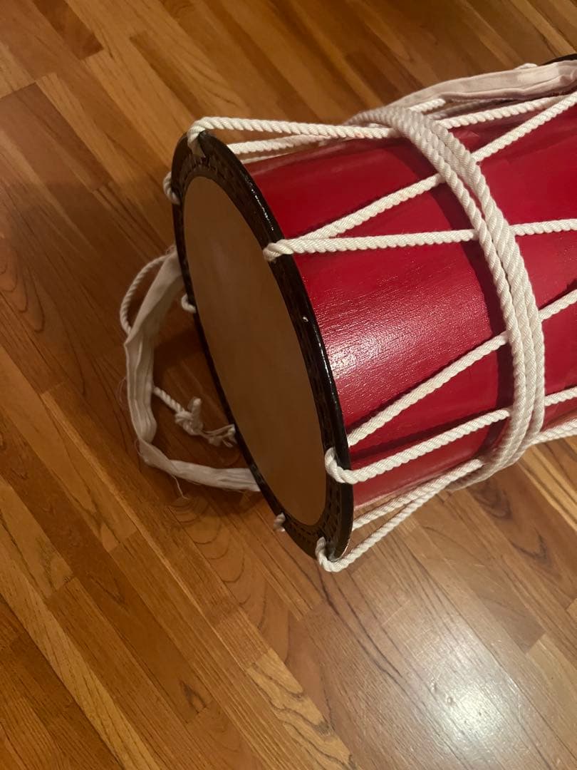 赤い和太鼓 バチ付き