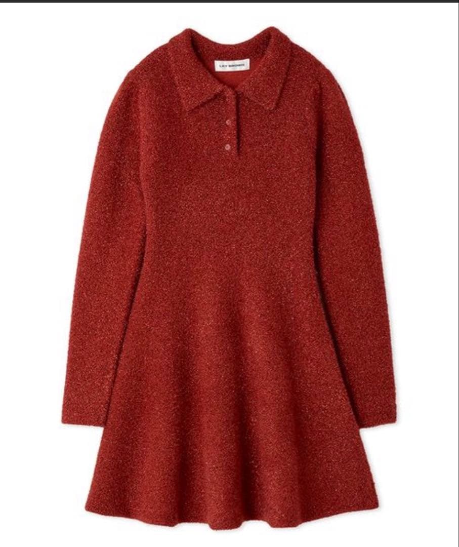 リリーブラウン ラメニットワンピース