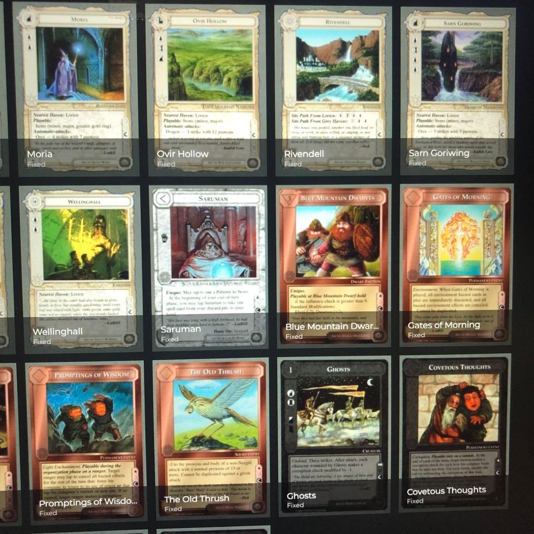 ミドルアース　カード　チャレンジデッキC ccg コンプ　指輪物語　トレカ