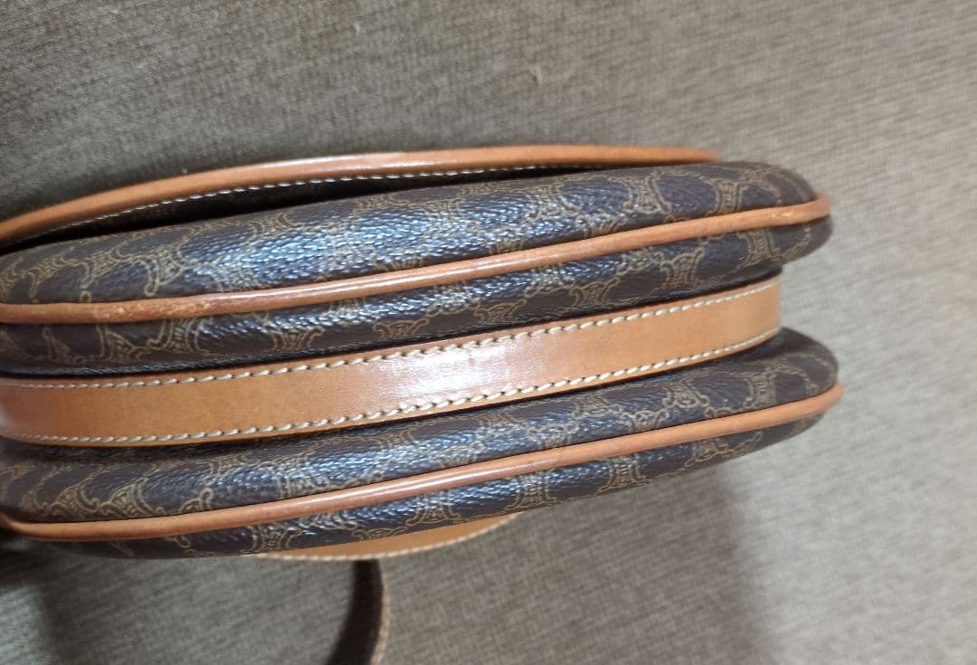 ★極美品★セリーヌ ショルダーバッグ マカダム柄 フラップ PVC ブラウン