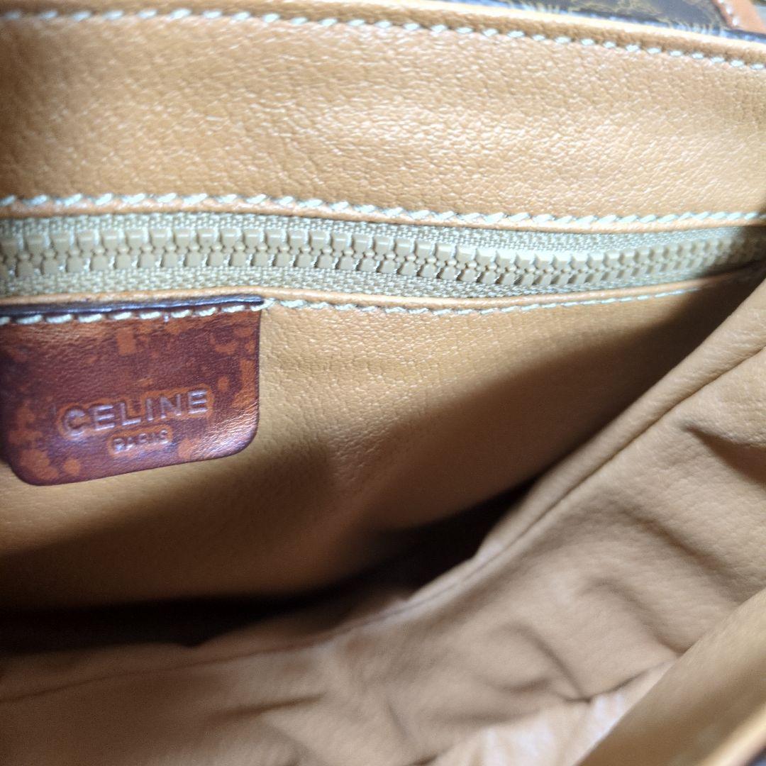 ★極美品★セリーヌ ショルダーバッグ マカダム柄 フラップ PVC ブラウン