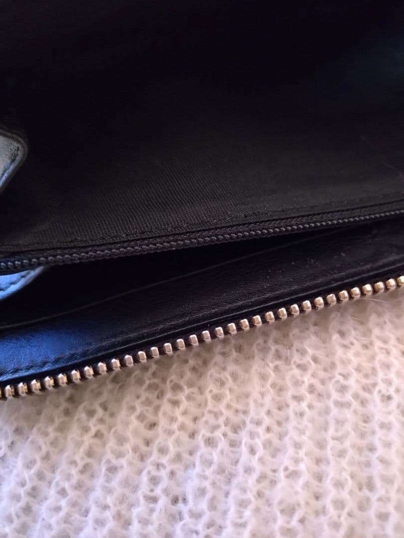 GUCCIシマ ブラックレザー長財布