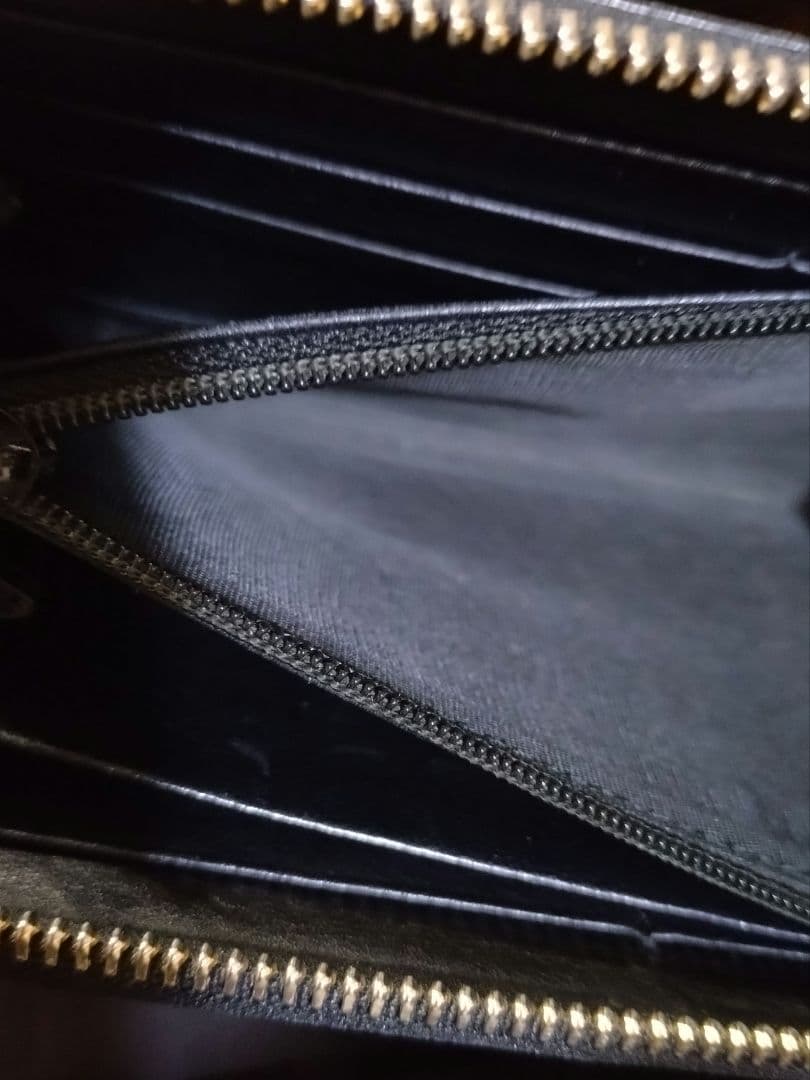 GUCCIシマ ブラックレザー長財布