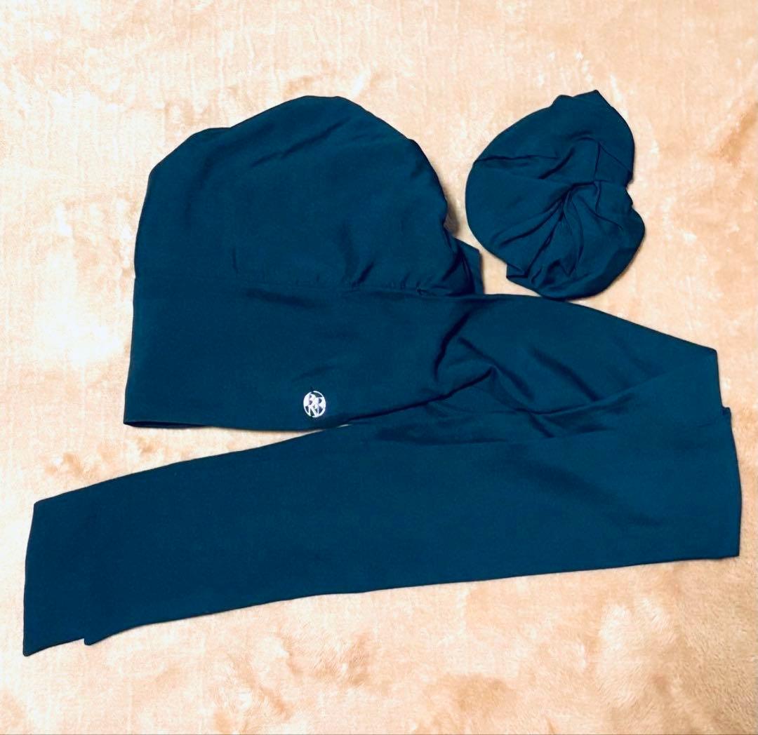 新品●バレンBAREN スカーフ(L)ブラック●医療スカーフ